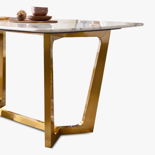 Metal Traditional Luxury Rectangular Table Sintered Stone Indoor Table with Trestle Clearhalo ' dining_table' 'Dining Tables & Seating' 'Dining Tables' 'furn' 'furn_dining_table' 'Furniture' 'furniture_dining_table' 'Kitchen & Dining Furniture' 'kitchen&dining_furn' 'kitchen' 'kitchen_dining_table' 1200x1200_673dffc6-2e19-482e-a6ae-aaf968bf6afe