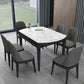 Contemporary Style 53'' Dining Table 4 Legs Dining Site Table with Drop-Leaf Clearhalo ' dining_table' 'Dining Tables & Seating' 'Dining Tables' 'furn' 'furn_dining_table' 'Furniture' 'furniture_dining_table' 'Kitchen & Dining Furniture' 'kitchen&dining_furn' 'kitchen' 'kitchen_dining_table' 1200x1200_673e95c6-6bed-410d-b7be-eba13f0b67fc