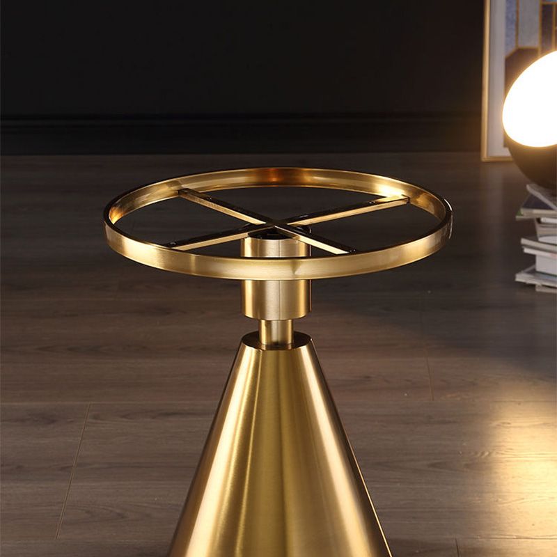 Contemporary Round Table Top End Table with Metal Pedestal Leg Clearhalo 'Coffee & Accent Tables' 'End & Side Tables' 'end_side_table' 'end_side_tables' 'furn' 'furn_end_side_tables' 'Furniture' 'furniture_end_side_table' 'Living Room Furniture' 1200x1200_6740089a-9070-42d9-8c6a-e6e42c189f1b