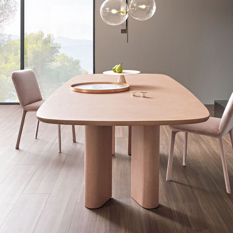 Modern Solid Wood Dining Table for restaurant Rectangle Table with Double Pedestal Clearhalo ' dining_table' 'Dining Tables & Seating' 'Dining Tables' 'furn' 'furn_dining_table' 'Furniture' 'furniture_dining_table' 'Kitchen & Dining Furniture' 'kitchen&dining_furn' 'kitchen' 'kitchen_dining_table' 1200x1200_67409d78-722f-4476-a7df-927011d8217c