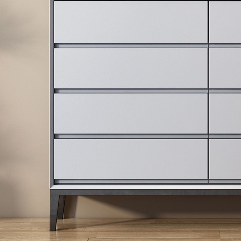 Tableau de buffet en bois et en pierre d'ingénierie moderne avec tiroirs