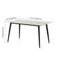 Modern Style Sintered Stone Dining Table with Rectangle Shape Table and 4 Legs Base for Home Use Clearhalo 'Dining Room Sets' 'Dining Tables & Seating' 'dining_room_set' 'furn' 'furn_dining_room_set' 'Furniture' 'furniture_dining_room_set' 'Kitchen & Dining Furniture' 'kitchen&dining_furn' 'kitchen' 1200x1200_6744e1c7-5db6-4558-9011-1f06c07f2198