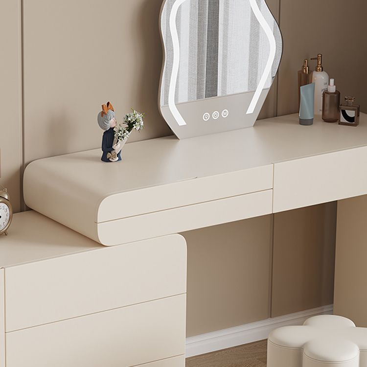 15,75 "MAQUE-UP Vanité de maquillage blanc Table de bureau de vanité avec 6 tiroirs