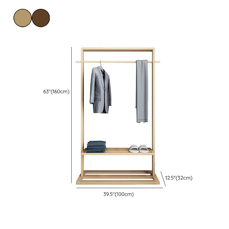 Medio de siglo Moderno Hall Stand de madera de madera interior con almacenamiento