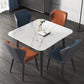 Sintered Stone Dining Table Modern Kitchen Furniture with 4 Metal Legs