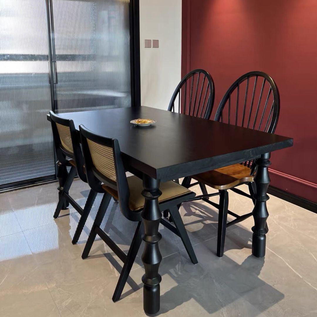 Rectangle Casual Dining Table Solid Wood Fixed Table with 4 Legs Clearhalo ' dining_table' 'Dining Tables & Seating' 'Dining Tables' 'furn' 'furn_dining_table' 'Furniture' 'furniture_dining_table' 'Kitchen & Dining Furniture' 'kitchen&dining_furn' 'kitchen' 'kitchen_dining_table' 1200x1200_674a46df-64f9-40a7-bfb9-cd3e451e3b65