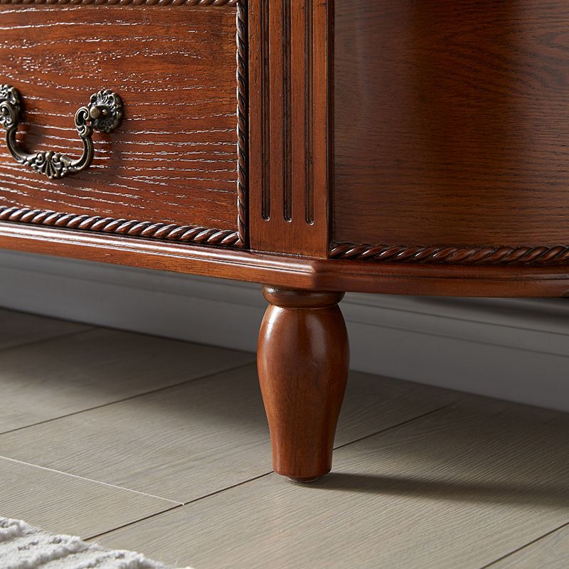 Console moderna della metà del secolo Tabella 11,8 "W Console di stoccaggio in legno massiccio