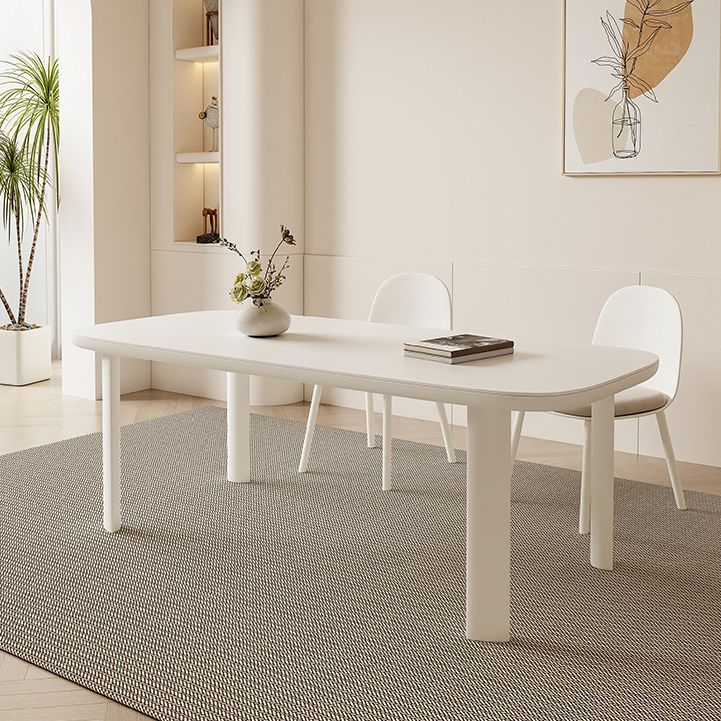 モダンなダイニングセット1/3/5 PCS布張りの椅子付きの焼結石ダイニングテーブル