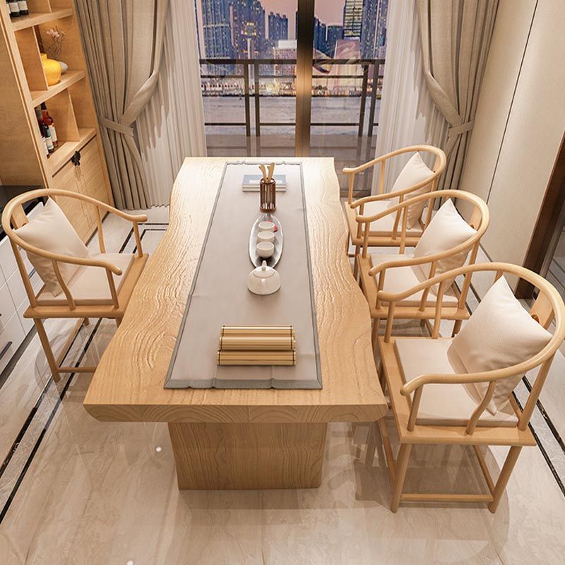 Modern Wood Dining Table Set 1/5 Pieces Dining Set for Home Use Clearhalo 'Dining Room Sets' 'Dining Tables & Seating' 'dining_room_set' 'furn' 'furn_dining_room_set' 'Furniture' 'Kitchen & Dining Furniture' 1200x1200_674f458c-cfd9-424d-960b-4a4853b51fcb
