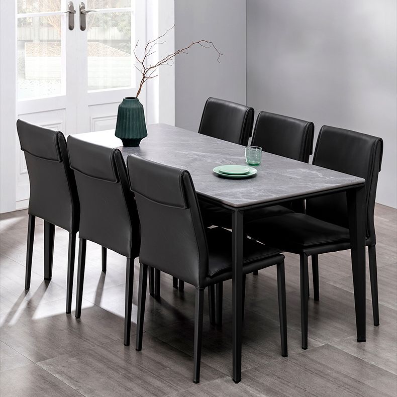 Modern Indoor-Outdoor Dining Room Chairs Leather Dining Armless Chairs (Set of 2) Clearhalo ' kitchen&dining_furn' 'Dining Chairs' 'Dining Tables & Seating' 'dining_chair' 'furn' 'furn_dining_chair' 'Furniture' 'furniture_dining_chair' 'Kitchen & Dining Furniture' 'kitchen' 1200x1200_674f98cd-c4e0-4f6f-af9c-cec546d89fe8
