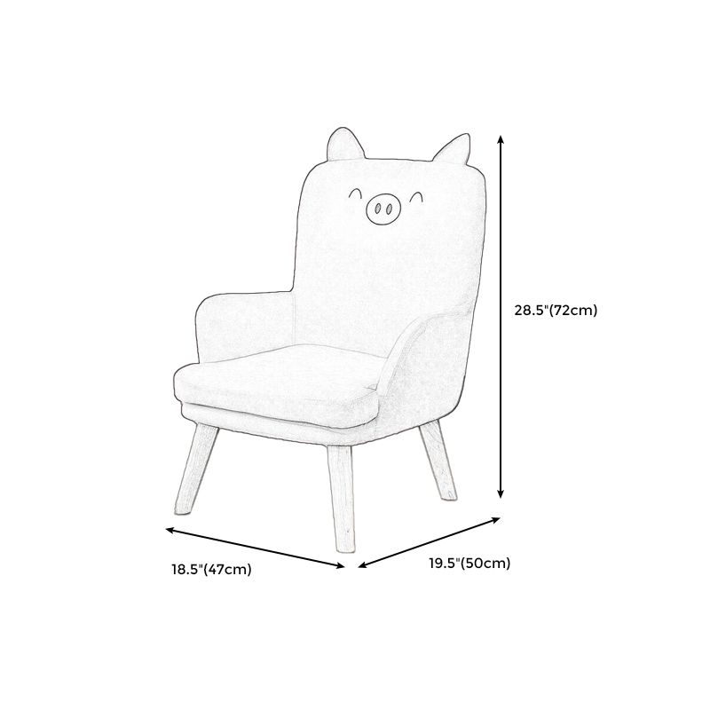 Linen Chair 18.5" L x19.6" W x28.3" H Arms Included Chair for Living Room Clearhalo 'Accent Chairs' 'accent_chairs' 'Chairs & Seating' 'Furniture' 'furniture_accent_chairs' 'Living Room Furniture' 1200x1200_67505245-6641-4866-9915-561b91a11f42