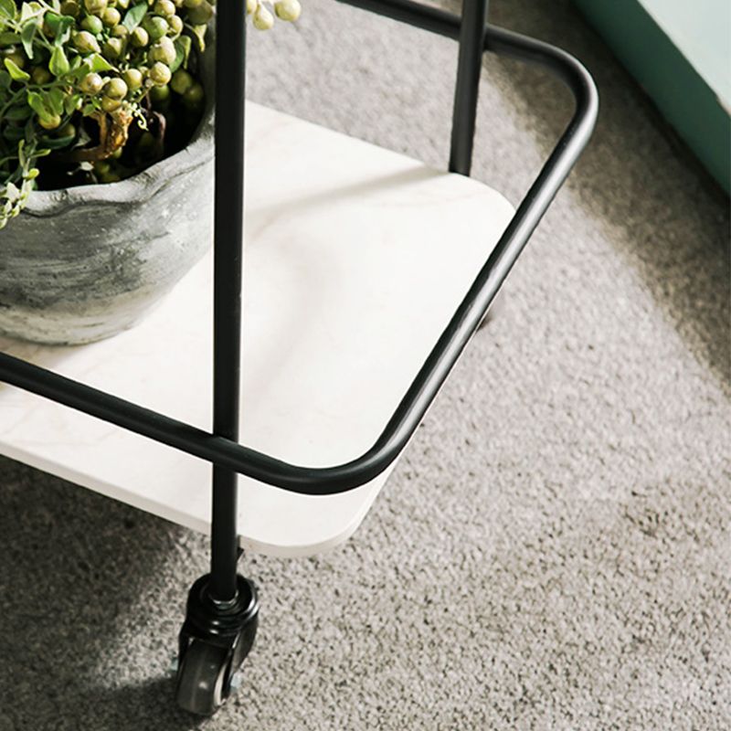 Tavolo di fascia alta in vetro rettangolare contemporaneo con scaffale ardesia