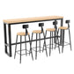 Pine Wood Bar Table Industrial Bar Dining Table with Trestle Base in Black Clearhalo 'Bar Furniture' 'Bar Tables' 'bar_tables' 'furn' 'furn_bar_tables' 'Furniture' 'furniture_bar_tables' 'Kitchen & Dining Furniture' 1200x1200_67511b23-94b5-4693-a2fd-69785305bbfa