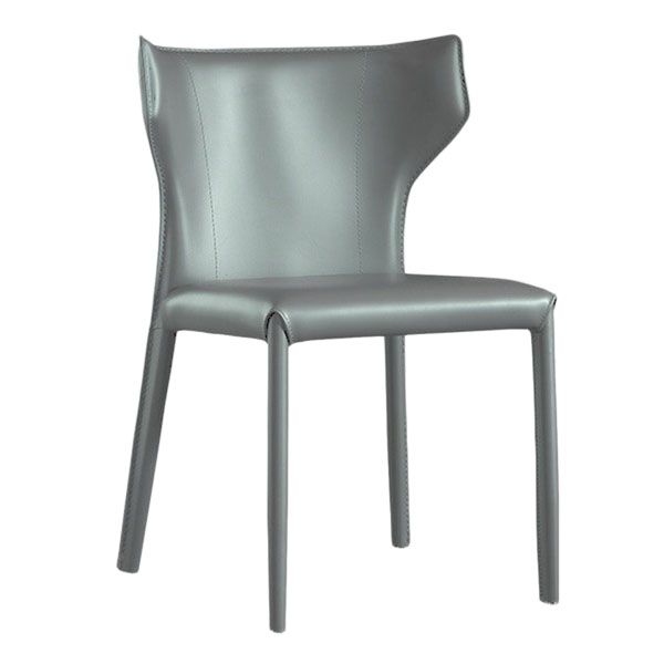 Contemporary Leather Dining Chair Wingback Side Chair in Matte Finish Clearhalo 'Dining Chairs' 'Dining Tables & Seating' 'dining_chair' 'furn' 'furn_dining_chair' 'Furniture' 'Kitchen & Dining Furniture' 1200x1200_675313e6-f98b-46d4-b4be-ea6679d851f5