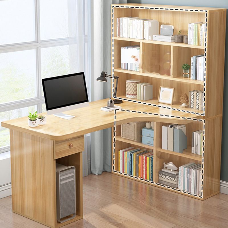 Table de l'ordinateur portable de bureau de forme irrégulière Bureau d'écriture en bois pour la maison