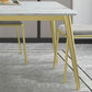 Metal Traditional Luxury Rectangle Table Sintered Stone Top Table with 4 Legs Clearhalo ' dining_table' 'Dining Tables & Seating' 'Dining Tables' 'furn' 'furn_dining_table' 'Furniture' 'furniture_dining_table' 'Kitchen & Dining Furniture' 'kitchen&dining_furn' 'kitchen' 'kitchen_dining_table' 1200x1200_67548781-8305-4ae4-bc8e-ae9ec8ee8d63