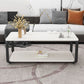 16.5" Tall Modern Steel Sled Base Rectangular Slate Table Top Coffee Table Clearhalo 'Coffee & Accent Tables' 'Coffee Tables' 'coffee_tables' 'Furniture' 'furniture_coffee_tables' 'Living Room Furniture' 1200x1200_6755956e-724b-468b-af7c-108a14f8d38a