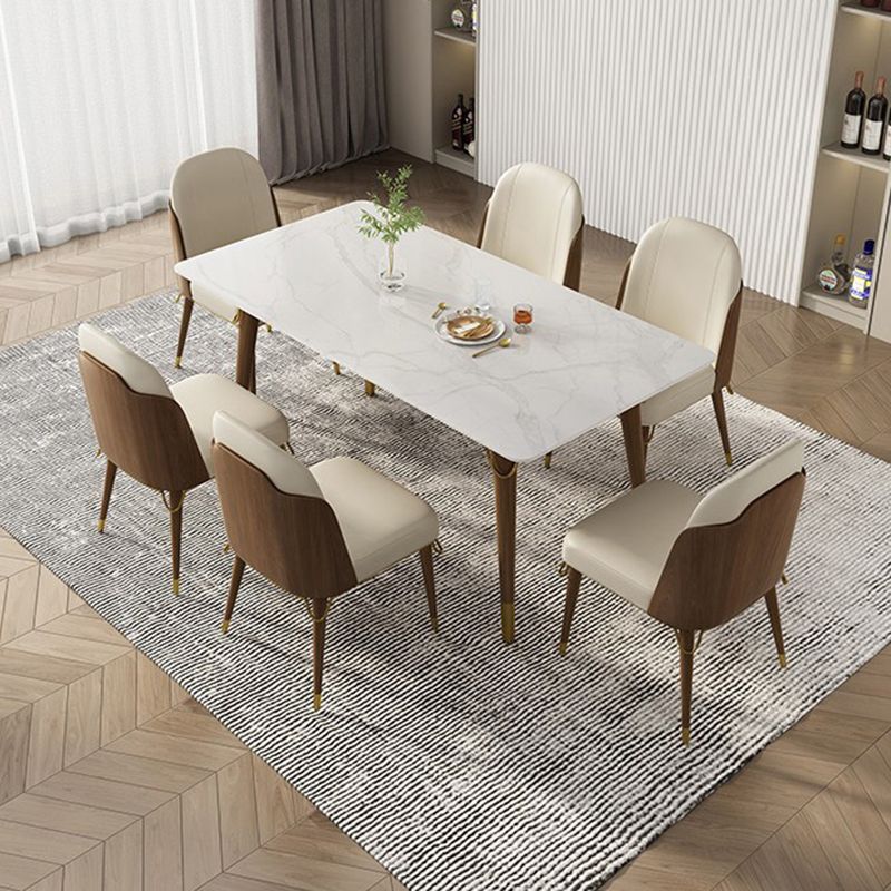 Sillas de comedor contemporáneas Parsons Sillas de comedor sin brazo sin brazo para el hogar