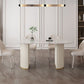 Oval Sintered Stone Dining Table Modern Table in White with Metal Double Pedestal Clearhalo ' dining_table' 'Dining Tables & Seating' 'Dining Tables' 'furn' 'furn_dining_table' 'Furniture' 'furniture_dining_table' 'Kitchen & Dining Furniture' 'kitchen&dining_furn' 'kitchen' 'kitchen_dining_table' 1200x1200_675656a0-b89f-45b7-a4a1-190cbc8f7080