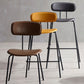 Matte Finish Leather Barstool Nordic Style Coffee Shop Low Back Stool