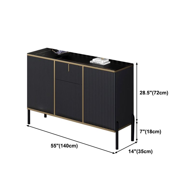 Glamstil Buffet Sideboard Sintered Stone Top Server mit Tür und Schublade für Wohnzimmer