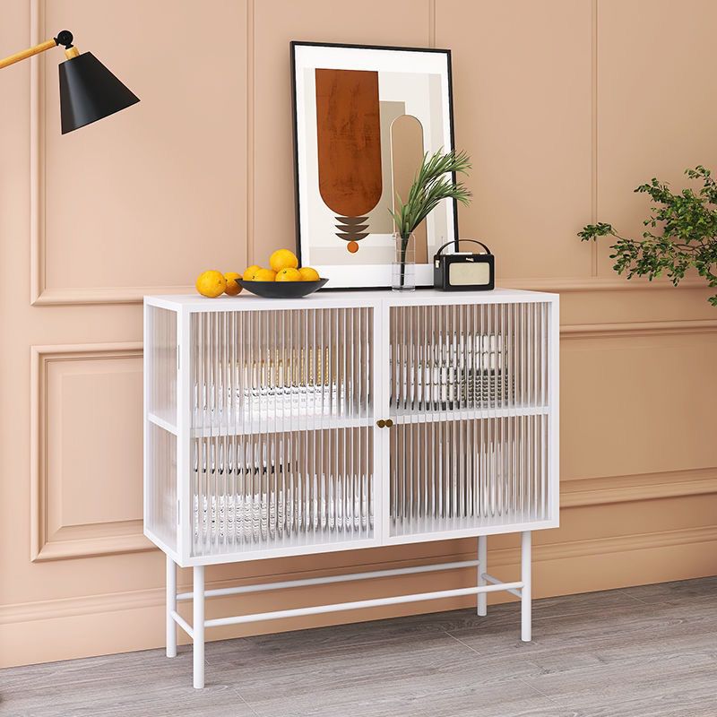 Modern Metal China Cabinet Glass Doors Storage Cabinet for Dining Room Clearhalo 'Display & China Cabinets' 'display_china_cabinets' 'furn' 'furn_display_china_cabinets' 'Furniture' 'Kitchen & Dining Furniture' 1200x1200_6758d49f-1e2d-4926-8654-5689e5df8a86