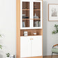 74.5 "H MODERNE BOEKAST WOOD Gesloten Backshelf met deur voor thuiskantoor