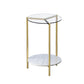 23.62 "Mesa lateral de altura Modernismo Gold Glass Top Table