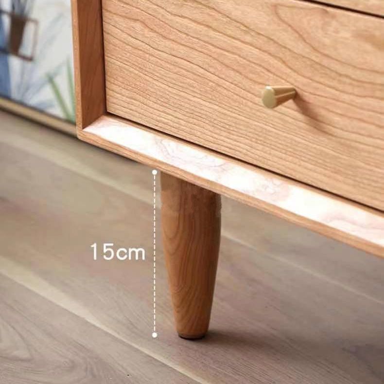 3-Drawer Pine Wood Sideboard Modern Glass Sliding Door Cabinets Credenza for Living Room Clearhalo 'buffet_sideboard' 'Buffets & Sideboards' 'furn' 'furn_buffet_sideboard' 'Furniture' 'furniture_buffet_sideboard' 'Kitchen & Dining Furniture' 1200x1200_675a05c0-a2af-47ef-bfb6-f85d3531bdab