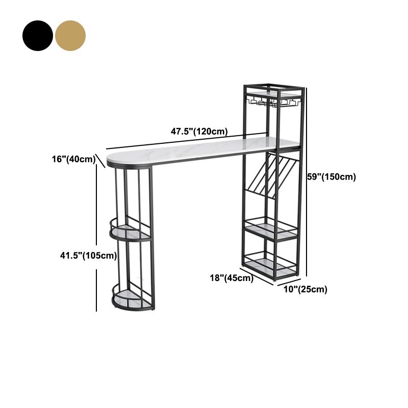 Free Form Bar Set 1/2/3 Pcs Stone and Iron Bar Table with Armless Bar Stools Clearhalo 'Bar Furniture' 'furn' 'furn_home_bar_bar_sets' 'Furniture' 'Home Bars & Bar Sets' 'home_bar_bar_sets' 'Kitchen & Dining Furniture' 1200x1200_675be21d-258d-49b7-a1fd-15c0b35de1f2