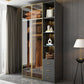 Modern Glass Wardrobe Wardrobe Armoire Wardrobe Cabinet for Home
