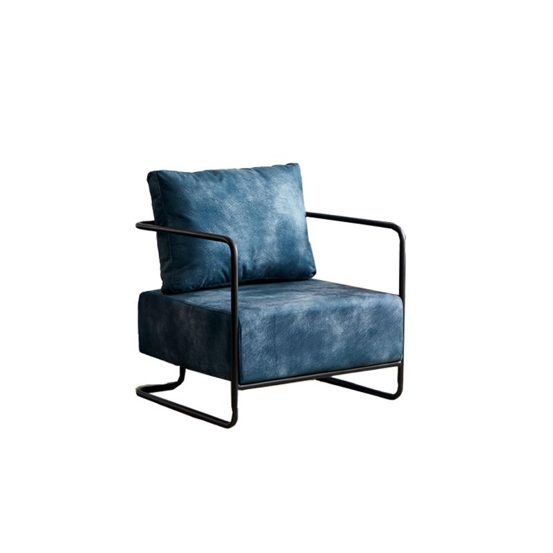 Contemporary Bonded Leather with Pillow Track Arms Accent Armchair Clearhalo 'Accent Chairs' 'accent_chairs' 'Chairs & Seating' 'furn' 'furn_accent_chairs' 'Furniture' 'Living Room Furniture' 1200x1200_675d84e8-3ea8-4329-8c08-a48c91c6496e