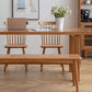 Rechteckiger Esstisch mit Böcken, moderner Holztisch für das Esszimmer