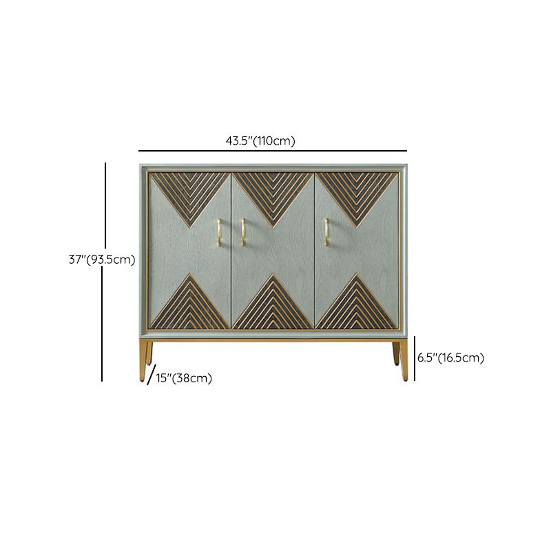 Zeitgenössischer Essserver, der Holzbuffet -Server mit Türen für Wohnzimmer entwickelt hat