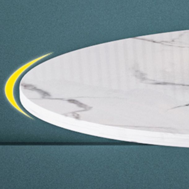 Glam 1/4/5 Pieces Dinette Set with White Sintered Stone Top Round Dining Table Set Clearhalo 'Dining Room Sets' 'Dining Tables & Seating' 'dining_room_set' 'furn' 'furn_dining_room_set' 'Furniture' 'furniture_dining_room_set' 'Kitchen & Dining Furniture' 1200x1200_675f3406-97c6-4edc-8af9-81bfaeafc247