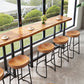 Modern Armless Backless Counter Stool Iron Dining Room Bar Stool with Pedal