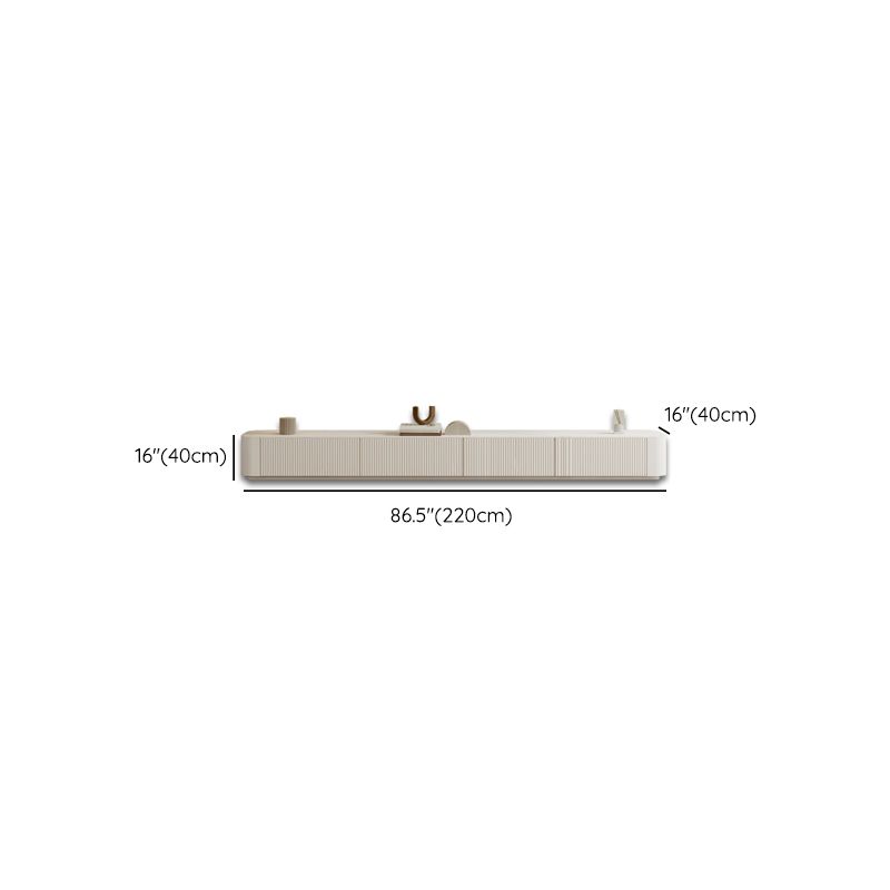Console de support moderne avec rangement fermé, console multimédia TV avec 6 tiroirs