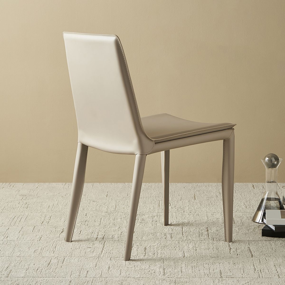 Silla de comedor tapizada silla de acento de comedor contemporáneo