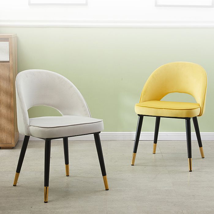 Modern Home Open Back Side Chair Matte Finish Fabric Dining Chair Clearhalo ' kitchen&dining_furn' 'Dining Chairs' 'Dining Tables & Seating' 'dining_chair' 'Furniture' 'furniture_dining_chair' 'Kitchen & Dining Furniture' 'kitchen' 1200x1200_6766d6aa-fd4b-4a51-a4cc-e1db613f448d