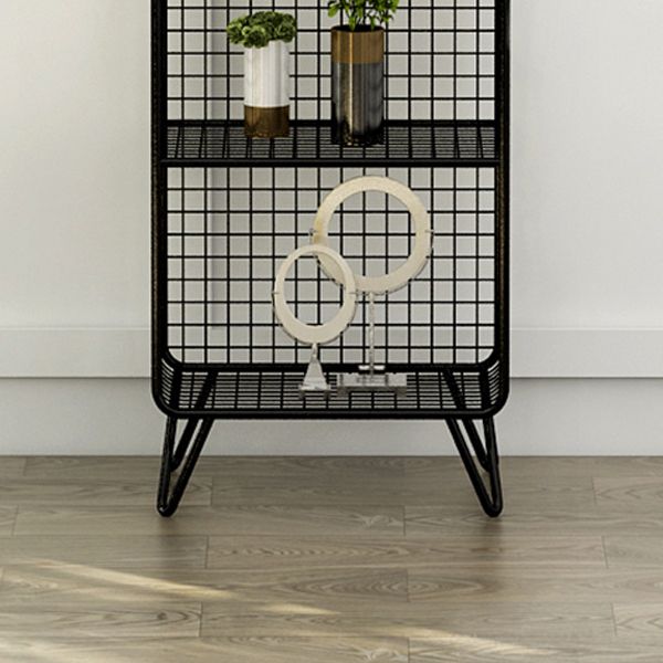 Modern Metal Standard Bookshelf Gold and Black Iron Closed Back Bookshelf Clearhalo 'Bookcases' 'furn' 'furn_bookcases' 'Furniture' 'furniture_bookcases' 'kitchen' 'kitchen_bookcases' 'Living Room Furniture' 'Office Furniture' 1200x1200_67680e9d-d025-4078-ab2e-99b2bcef086d