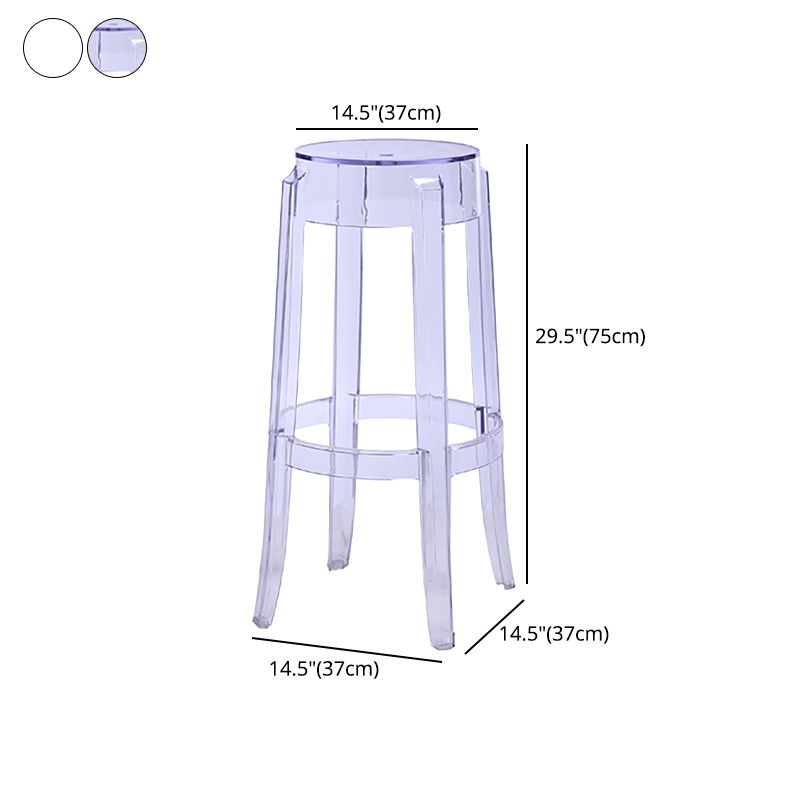 Modern Armless Stackable Counter Stool Plastic Living Room Bar Stool with Plastic Seat Clearhalo 'Bar Furniture' 'Bar Stools' 'bar_stools' 'furn' 'furn_bar_stools' 'furniture_bar_stools' 'Kitchen & Dining Furniture' 'kitchen&dining_furn' 'kitchen' 'kitchen_furn' Furniture' 1200x1200_6769d301-b78f-4128-b637-02258153da7d