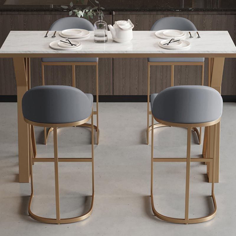 White Rectangle 1/2/3 Pieces Bar Stool and Table Set Indoor Glam Table and Stool Set Clearhalo 'Bar Furniture' 'furn' 'furn_home_bar_bar_sets' 'Furniture' 'Home Bars & Bar Sets' 'home_bar_bar_sets' 'Kitchen & Dining Furniture' 1200x1200_6769f284-ef94-4292-b7c3-c509c05fd4cb
