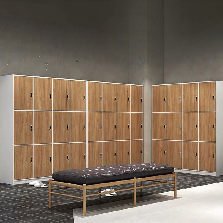 Natuurlijke afwerking binnenkast eigentijdse opbergkast met scharnierende deur