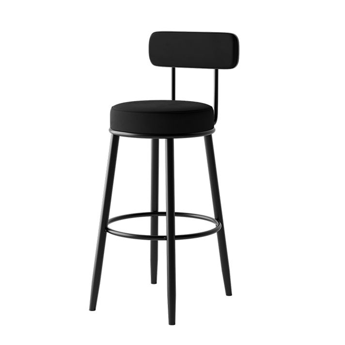 Modern Style Bar-stool Round Counter Bar Stool with Metal Legs for Kitchen Clearhalo 'Bar Furniture' 'Bar Stools' 'bar_stools' 'furn' 'furn_bar_stools' 'Furniture' 'Kitchen & Dining Furniture' 1200x1200_676e858b-c031-4d16-a546-633c0784a02d