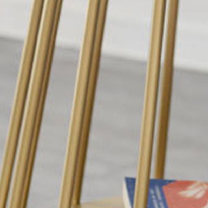 中世のモダンメタルテーブルラウンドトップフレームベースサイドテーブル付き棚