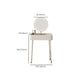 Tavolo da vanità in ardesia sgabello set da vanità bianco con specchio delle luci