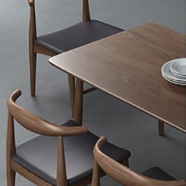 Natural-Brown Solid Wood Dining Table Rectangular Modern Furniture with 4 Legs Clearhalo 'Dining Tables & Seating' 'Dining Tables' 'dining_table' 'furn' 'furn_dining_table' 'Furniture' 'Kitchen & Dining Furniture' 1200x1200_6772a755-8c3f-46c1-a50a-54a0f985cdeb