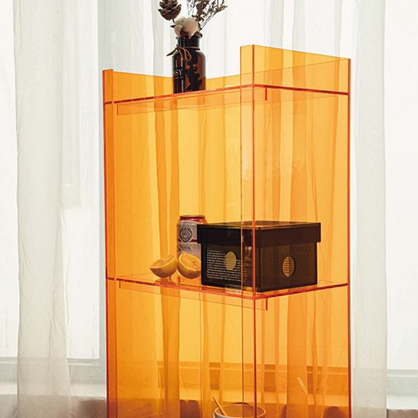 10"W Bookshelf Acrylic Glam Style Closed Back Bookcase for Office and Study Room Clearhalo 'Bookcases' 'furn' 'furn_bookcases' 'Furniture' 'furniture_bookcases' 'kitchen' 'kitchen_bookcases' 'Living Room Furniture' 'Office Furniture' 1200x1200_6773d1cf-6a3c-4a4e-b659-c37e409900d7