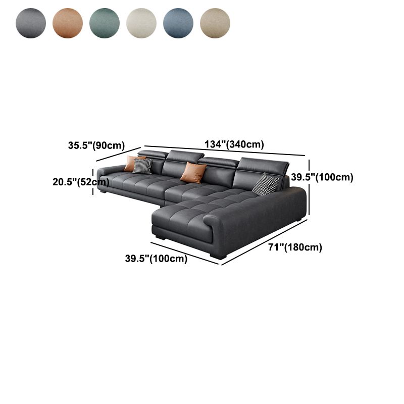 Sezione a 4 posti con cuscino per la testa regolabile per soggiorno