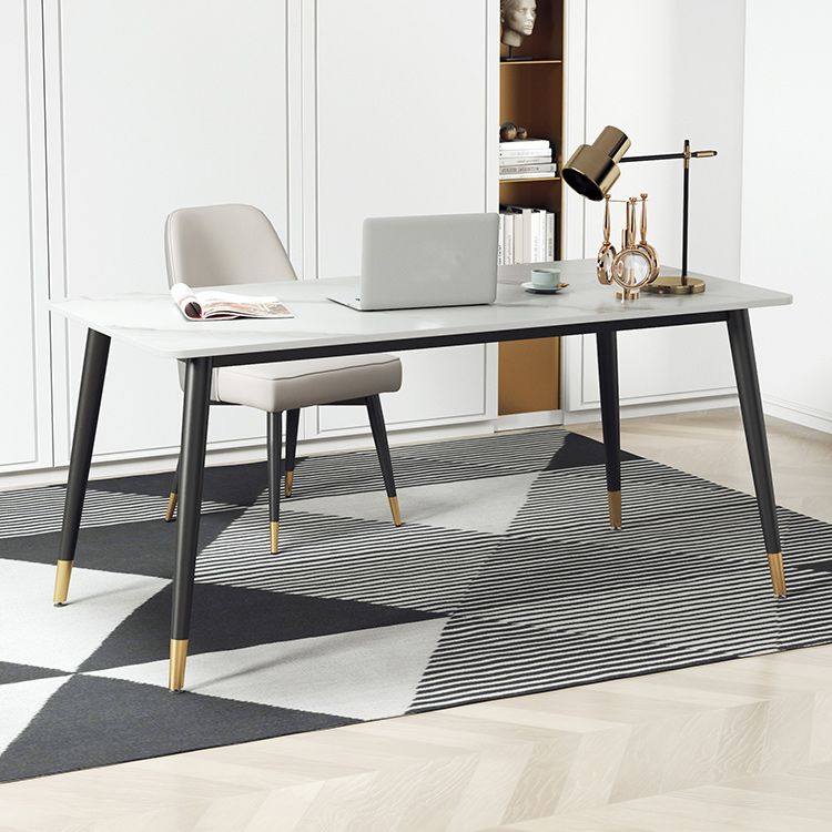 Escritorio de computadora curva glamorosa escritorio de oficina antiguo con patas de metal